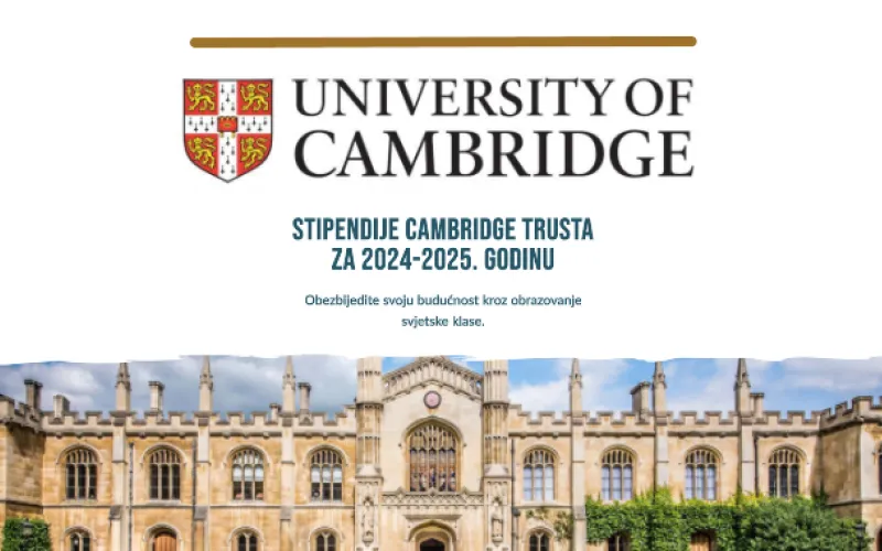Stipendije Cambridge Trusta za 2024-2025. godinu